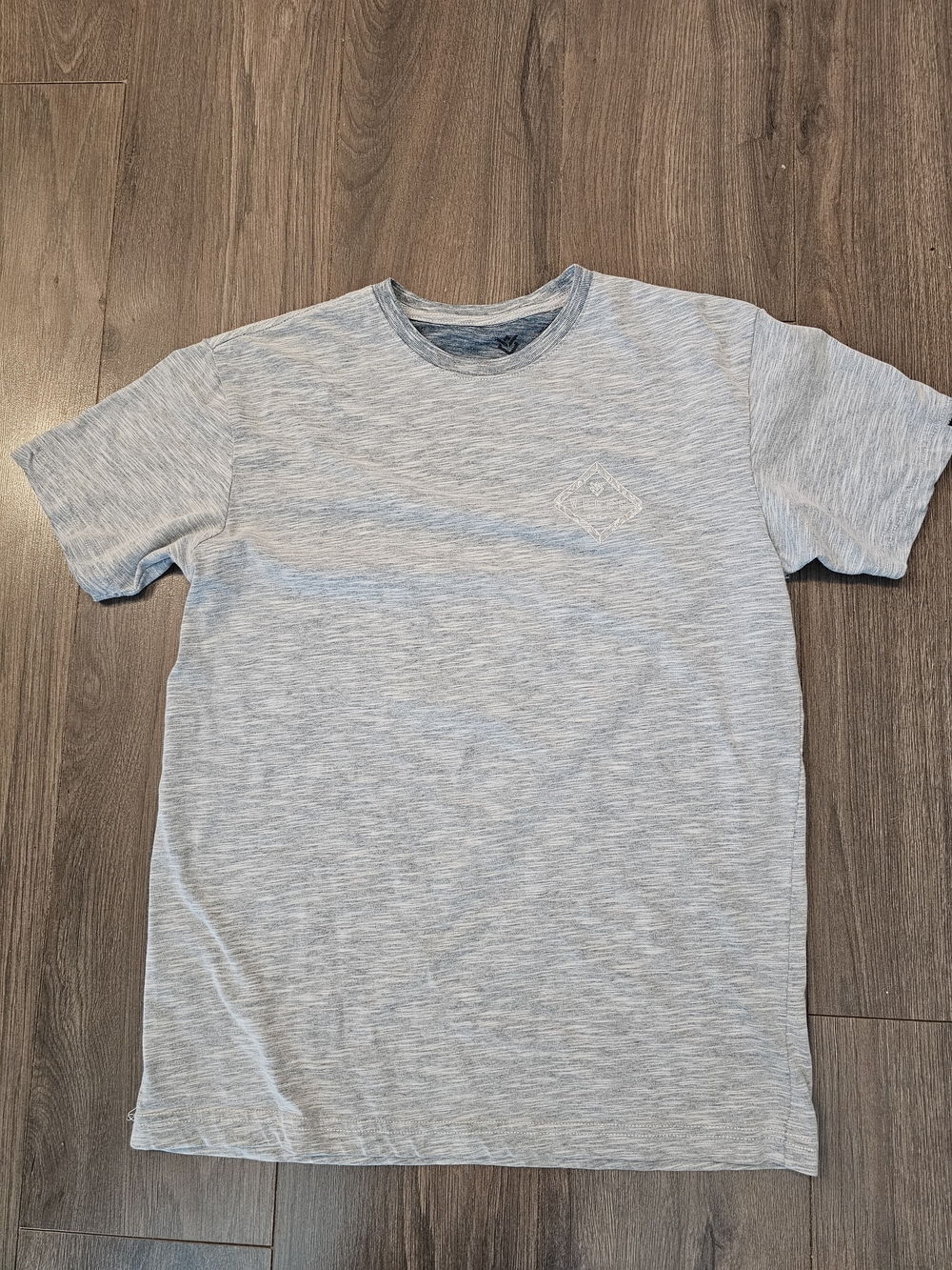 VEECE -Men's Light Heather Gray/blue Short Sleeve Crewneck T-Shirt